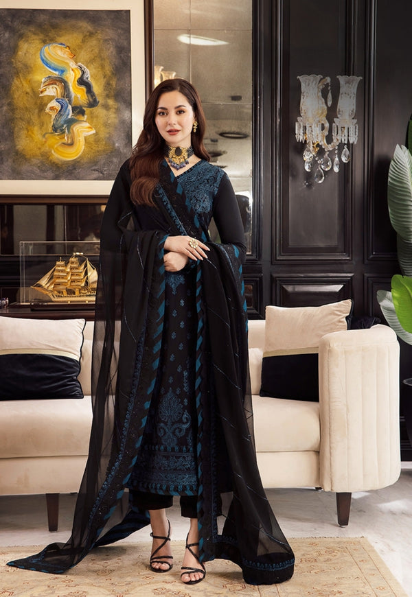 AJ - 3PC DHANAK EMBROIDERED UNSTICH