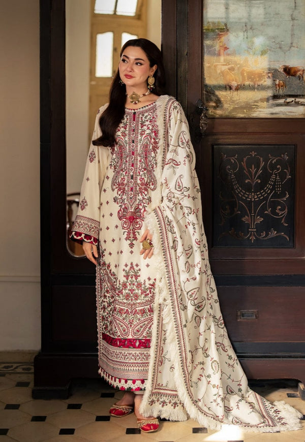ASJ - 3PC DHANAK EMBROIDERED
