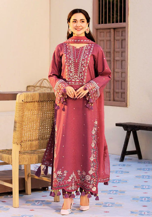 JDE - 3PC DHANAK EMBROIDERED