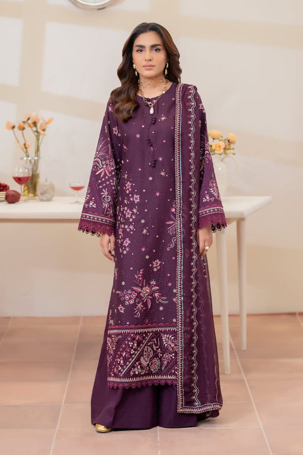SRN - 3PC DHANAK EMBROIDERED UNSTICH