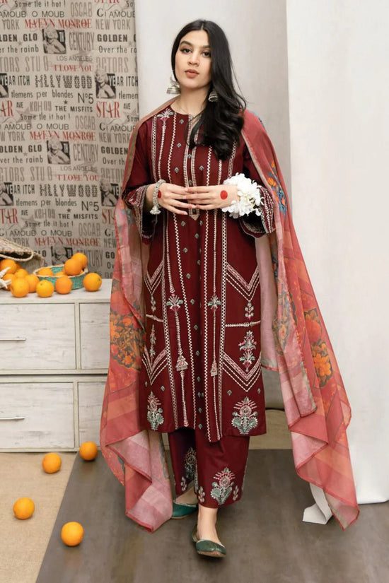 MR- LAWN 3PC EMBROIDERED UNSTICH