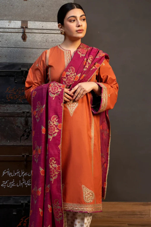 KM-3PC LAWN EMBROIDERED UNSTICH