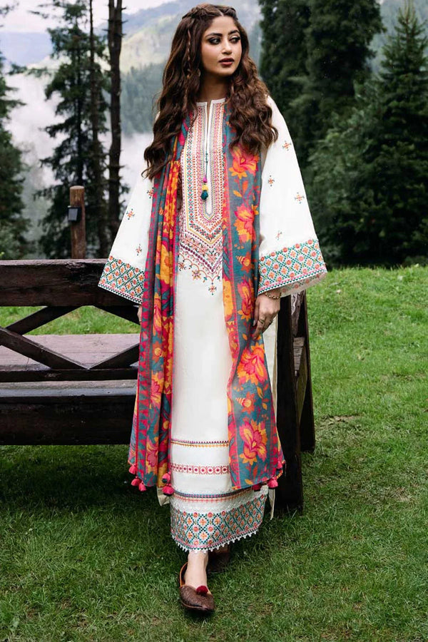 SHR-3PC LAWN EMBROIDERED UNSTICH