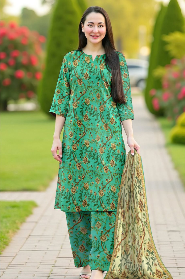 SPH - 3PC PRINTED KHADDAR UNSTITCH