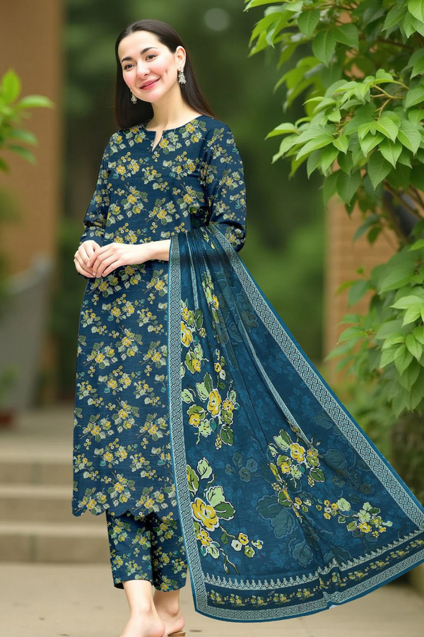 SPH - 3PC PRINTED KHADDAR UNSTITCH