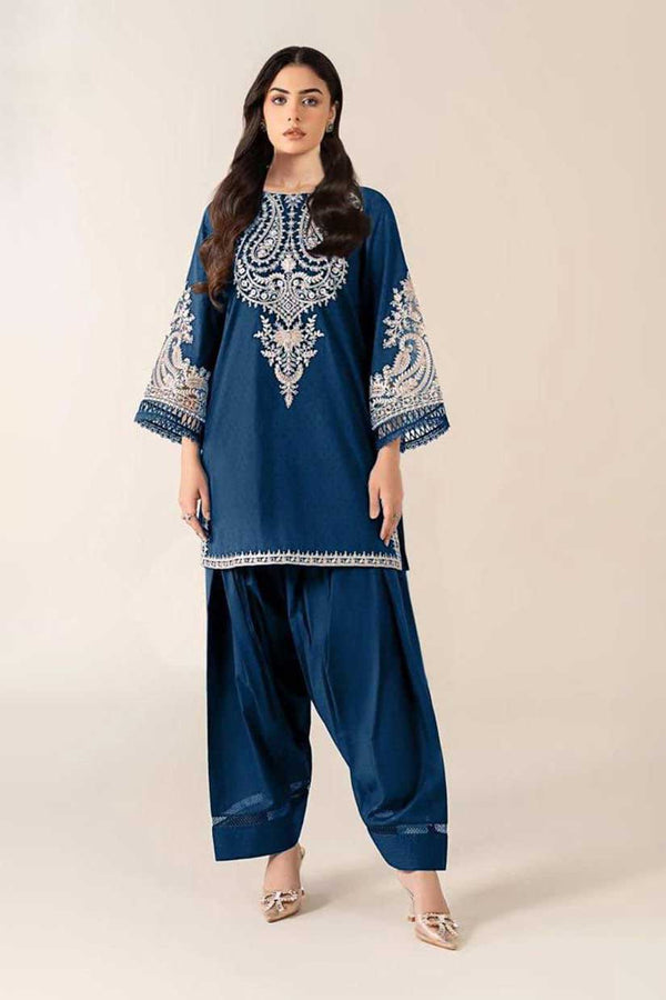 MIB - 2PC DHANAK EMBROIDERED UNSTICH