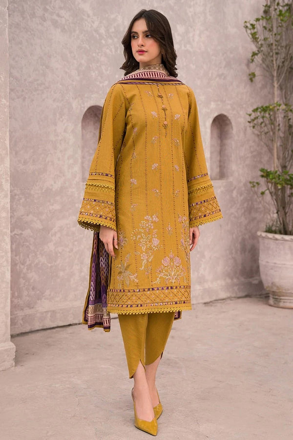 JZM- LAWN 3PC EMBROIDERED UNSTICH
