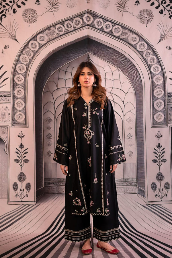 UE - 2PC DHANAK EMBROIDERED UNSTICH