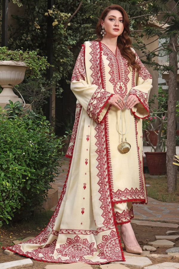 ANL- 3PC DHANAK EMBROIDERED UNSTICH