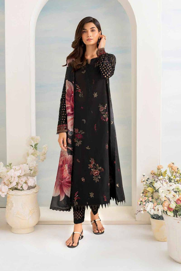 IZK-3PC LAWN EMBROIDERED UNSTICH