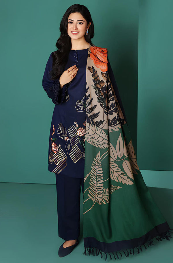 NST-3PC LAWN EMBROIDED UNSTICH